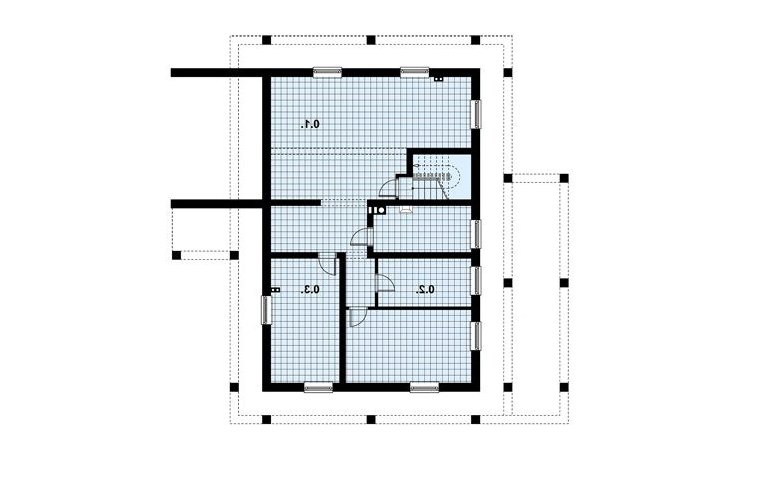 Projekt domu z bala A-111 BAL - 