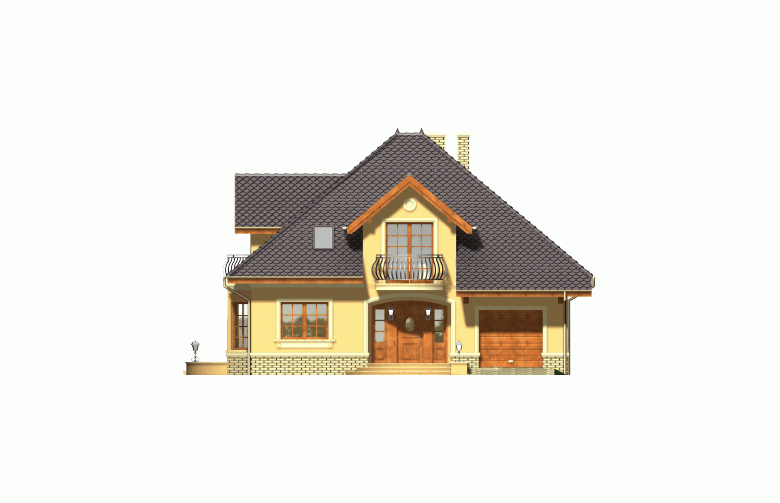 Projekt domu jednorodzinnego IKEBANA - elewacja 4