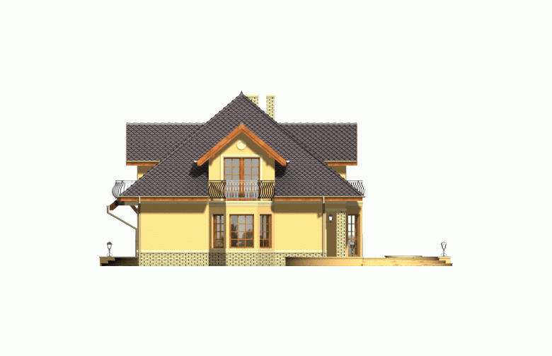 Projekt domu jednorodzinnego IKEBANA - elewacja 1