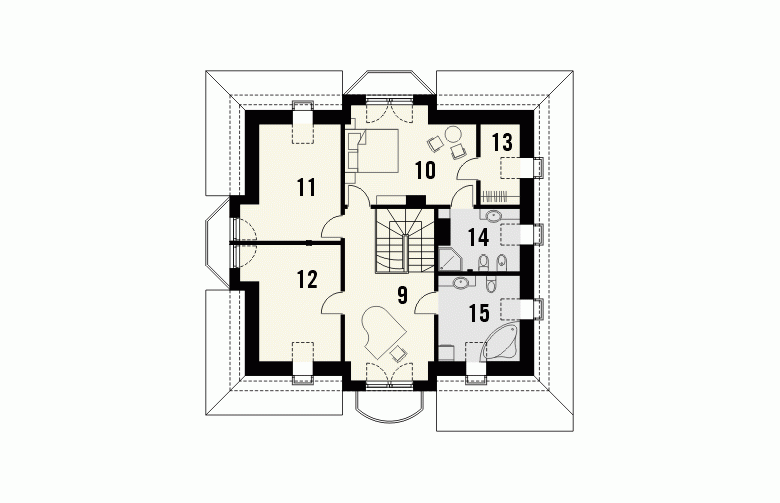 Projekt domu jednorodzinnego IKEBANA - 