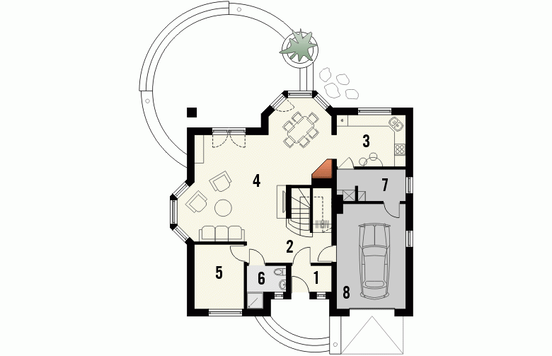 Projekt domu jednorodzinnego IKEBANA - 