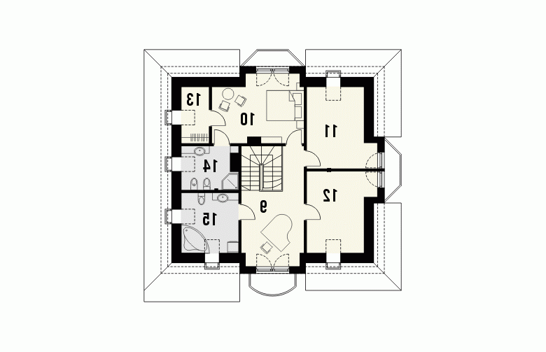 Projekt domu jednorodzinnego IKEBANA - 