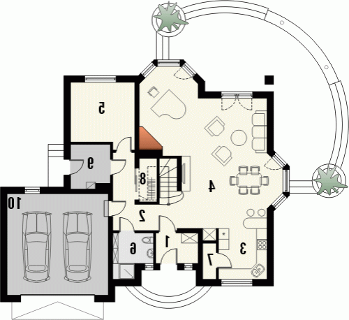 Rzut projektu MERITUM - wersja lustrzana