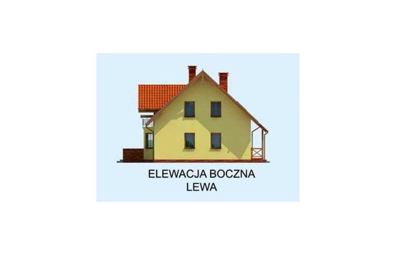 Projekt domu z poddaszem SIENA - elewacja 2