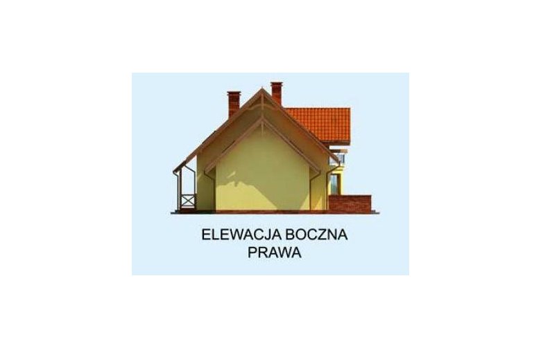 Projekt domu z poddaszem SIENA - elewacja 4