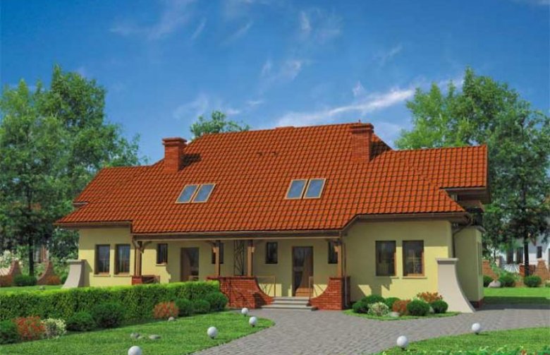 Projekt domu bliźniaczego IBIZA - BLIŹNIAK (jeden segment)