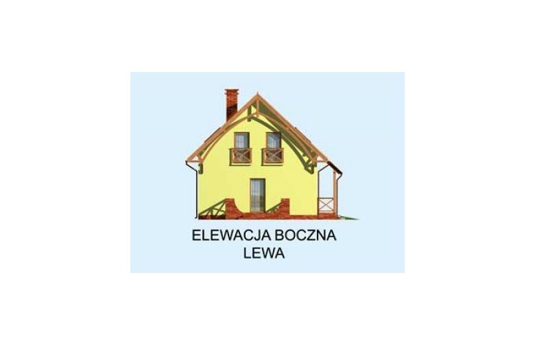 Projekt domu z poddaszem KATANIA - elewacja 2