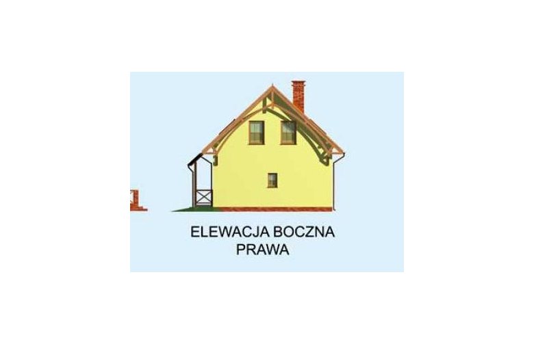 Projekt domu z poddaszem KATANIA - elewacja 4