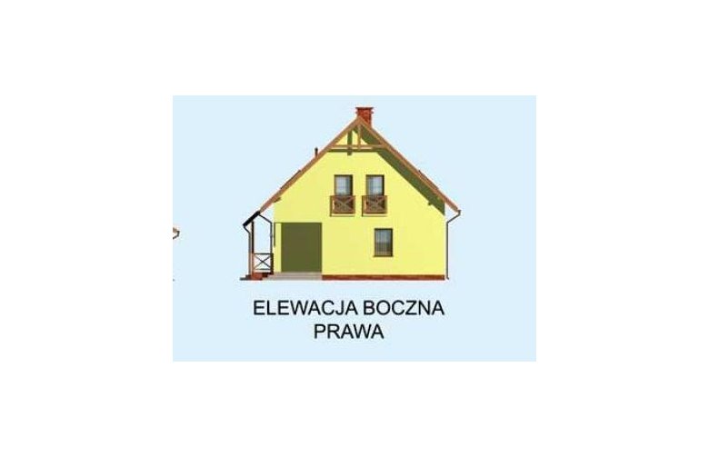 Projekt domu z poddaszem MARAKESZ - elewacja 4