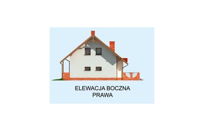 Projekt domu z poddaszem MIRANDA - elewacja 4