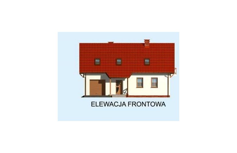 Projekt domu z poddaszem LAMIA - elewacja 1