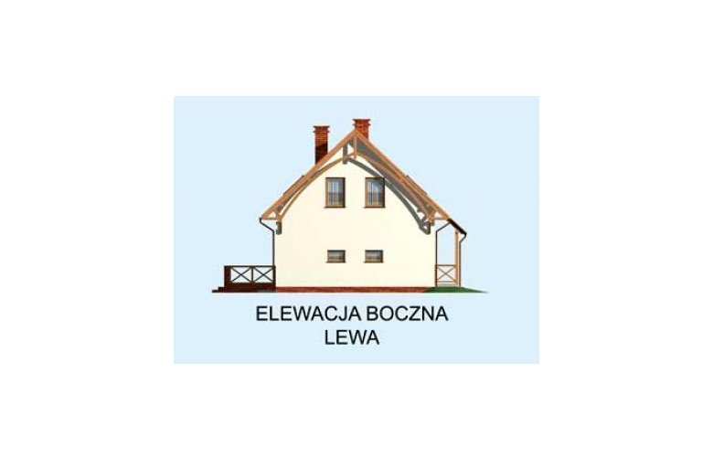 Projekt domu z poddaszem LAMIA - elewacja 2