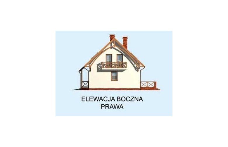 Projekt domu z poddaszem LAMIA - elewacja 4