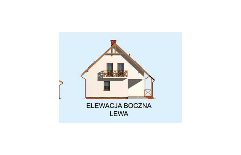 Projekt domu z poddaszem MONTANA - elewacja 2