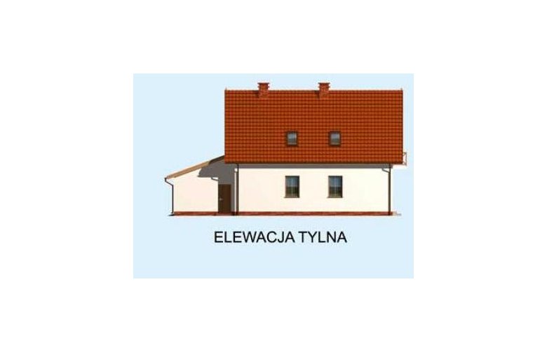 Projekt domu z poddaszem MONTANA - elewacja 3