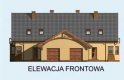 Projekt domu jednorodzinnego BOLONIA - bliźniak (dla jednego segmentu) - elewacja 1