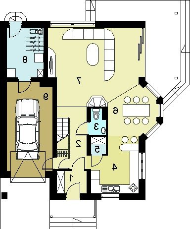 RZUT PARTERU HG-I17 - wersja lustrzana