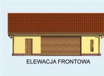 Elewacja projektu G103 garaż dwustanowiskowy z pomieszczeniem gospodarczym - 1