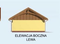 Elewacja projektu G103 garaż dwustanowiskowy z pomieszczeniem gospodarczym - 2