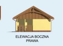 Elewacja projektu G103 garaż dwustanowiskowy z pomieszczeniem gospodarczym - 4