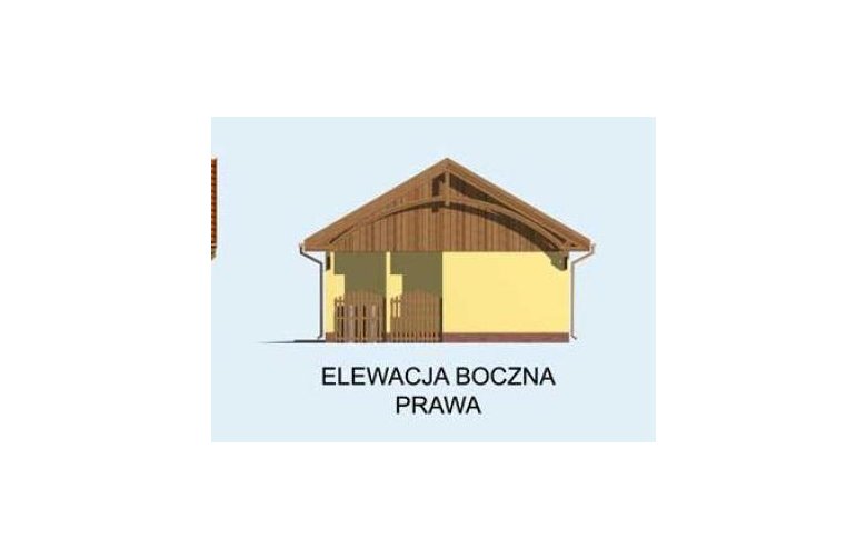 Projekt garażu G103 garaż dwustanowiskowy z pomieszczeniem gospodarczym - elewacja 4