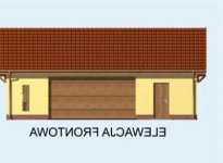 Elewacja projektu G103 garaż dwustanowiskowy z pomieszczeniem gospodarczym - 1 - wersja lustrzana