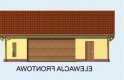 Projekt garażu G103 garaż dwustanowiskowy z pomieszczeniem gospodarczym - elewacja 1