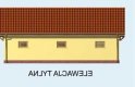 Projekt garażu G103 garaż dwustanowiskowy z pomieszczeniem gospodarczym - elewacja 3