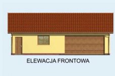 Elewacja projektu G99 garaż dwustanowiskowy z pomieszczeniem gospodarczym - 1