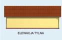 Projekt garażu G99 garaż dwustanowiskowy z pomieszczeniem gospodarczym - elewacja 2