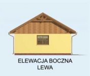 Elewacja projektu G99 garaż dwustanowiskowy z pomieszczeniem gospodarczym - 3