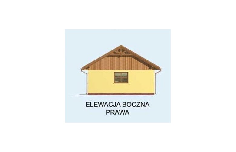 Projekt garażu G99 garaż dwustanowiskowy z pomieszczeniem gospodarczym - elewacja 4