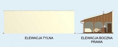 Elewacja projektu G83 bliźniak (jeden segment), projekty garaży - 2