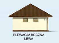 Elewacja projektu G74 garaż jednostanowiskowy z pomieszczeniem gospodarczym - 2