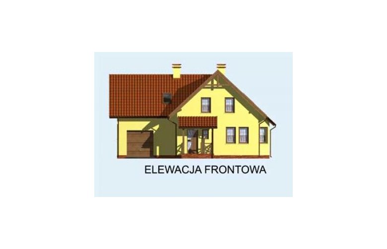 Projekt domu z poddaszem SARAGOSSA - elewacja 1