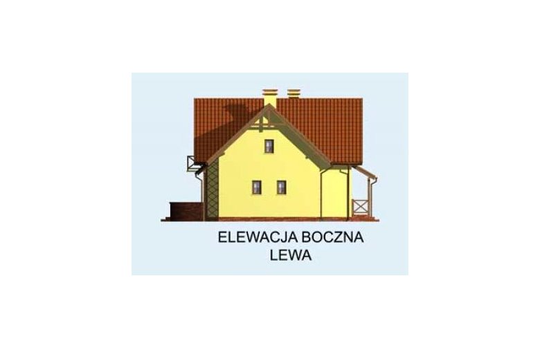 Projekt domu z poddaszem SARAGOSSA - elewacja 2