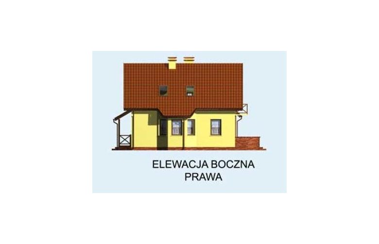 Projekt domu z poddaszem SARAGOSSA - elewacja 4