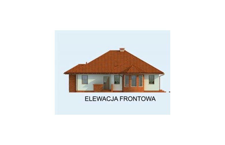 Projekt domu parterowego LA PAZ - elewacja 1