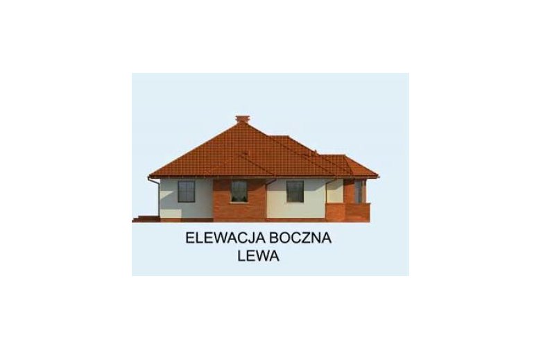 Projekt domu parterowego LA PAZ - elewacja 2