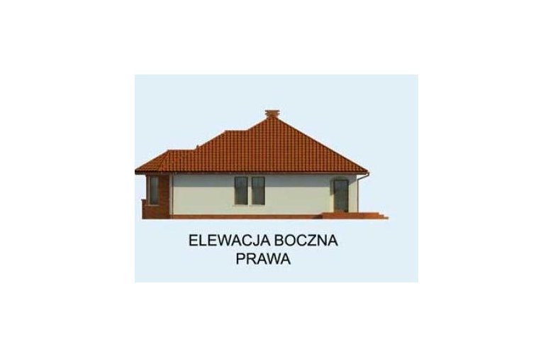 Projekt domu parterowego LA PAZ - elewacja 4