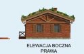 Projekt domu parterowego EL PINAR dom z zielonym dachem - elewacja 2