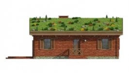 Elewacja projektu EL PINAR dom z zielonym dachem - 3