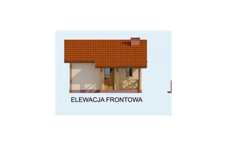 Projekt domu letniskowego RIOBAMBA dom letniskowy - elewacja 1