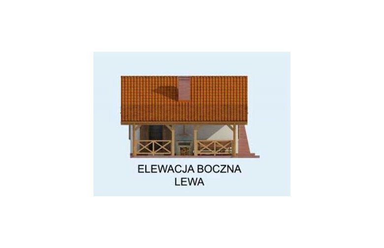 Projekt domu letniskowego TULUZA dom letniskowy - elewacja 2