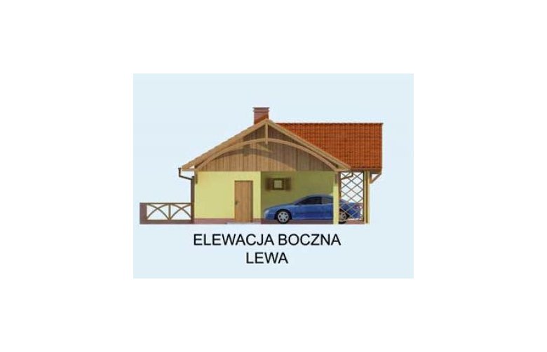 Projekt domu letniskowego MALABO dom letniskowy - elewacja 2