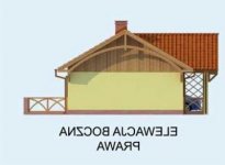 Elewacja projektu MALABO dom letniskowy - 4 - wersja lustrzana
