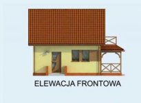 Elewacja projektu ORLEAN dom letniskowy z poddaszem - 1