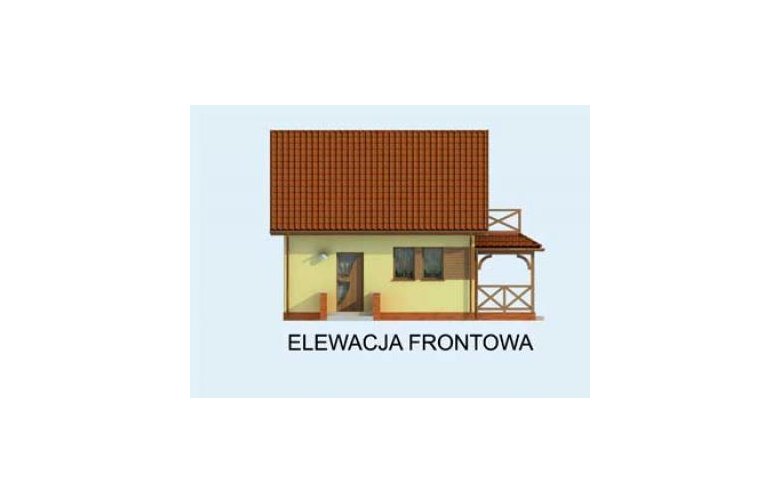 Projekt domu letniskowego ORLEAN dom letniskowy z poddaszem - elewacja 1