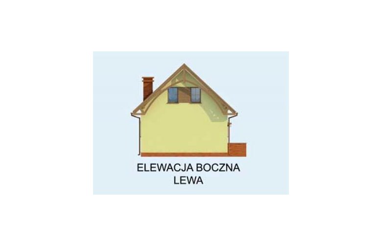 Projekt domu letniskowego ORLEAN dom letniskowy z poddaszem - elewacja 2