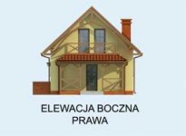 Elewacja projektu ORLEAN dom letniskowy z poddaszem - 4